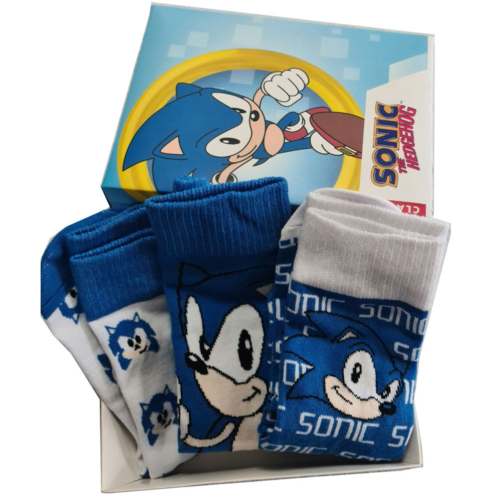 Sonic The Hedgehog Assorted Strumpor 3-pack för Vuxna