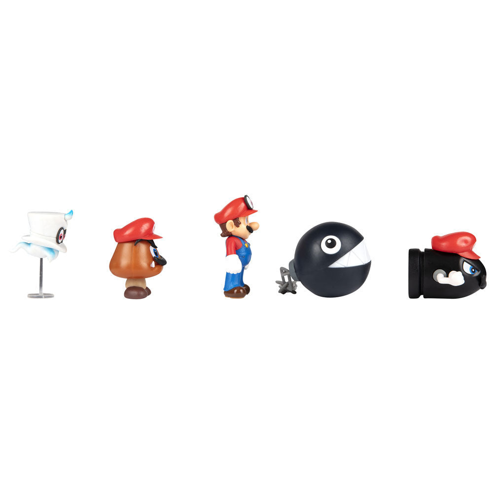 Super Mario Bros Figurset - 5 figurer 6,5 cm