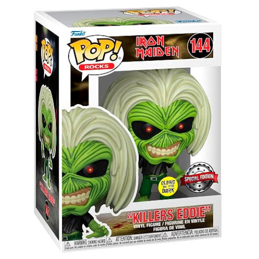 Glows in the dark. Exclusive 9cm Funko POP vinyl figure in gift box with window.
