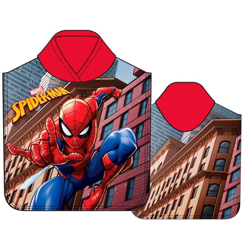 Marvel Spiderman Mikrofiber Poncho Handduk