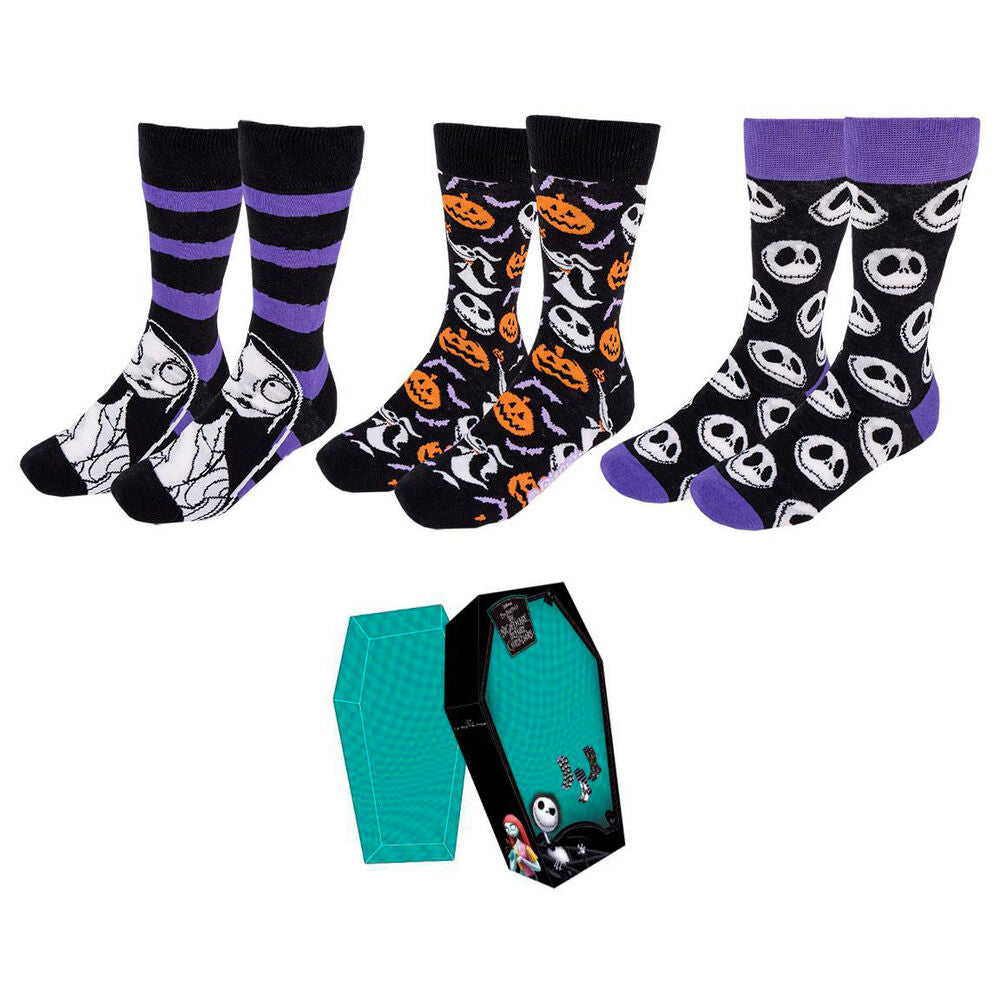 Disney Nightmare Before Christmas 3-pack vuxensockor