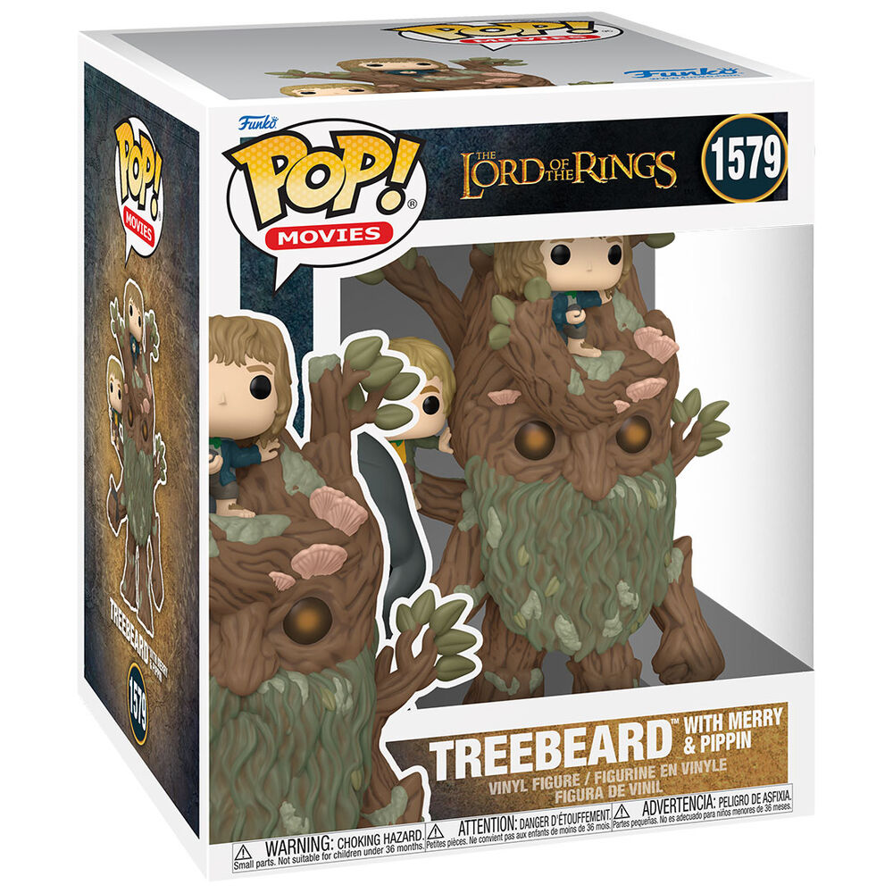 POP Figur The Lord of the Rings Treebeard med Merry & Pippin