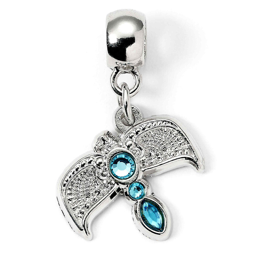 Harry Potter Diadem Charm Pendant - Silver Plated med Blå Kristall