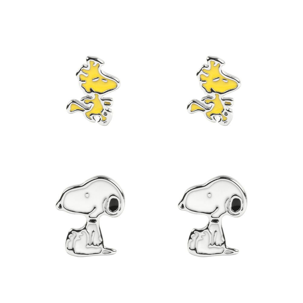 Peanuts Set: 2 Par Örhängen med Snoopy och Woodstock