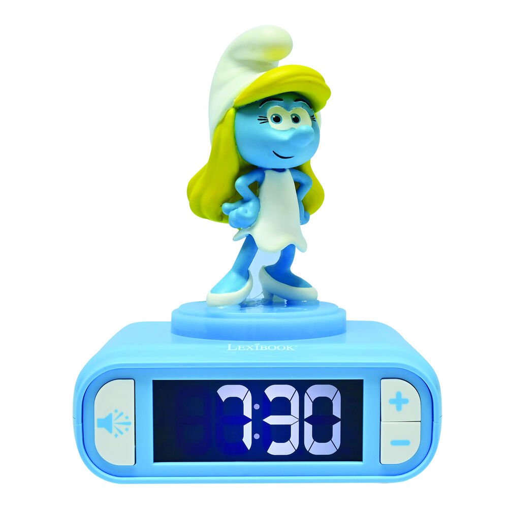 The Smurfs Smurfette 3D Nattlampa Väckarklocka