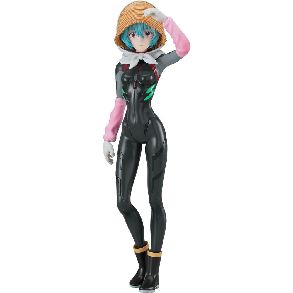 Rebuild of Evangelion Rei Ayanami Farming Pop up Parade figur 17 cm