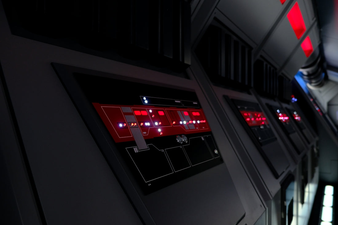 black and red digital device