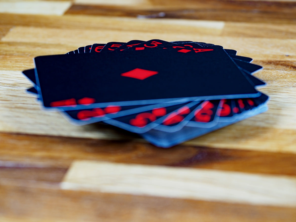 black and red star print textile