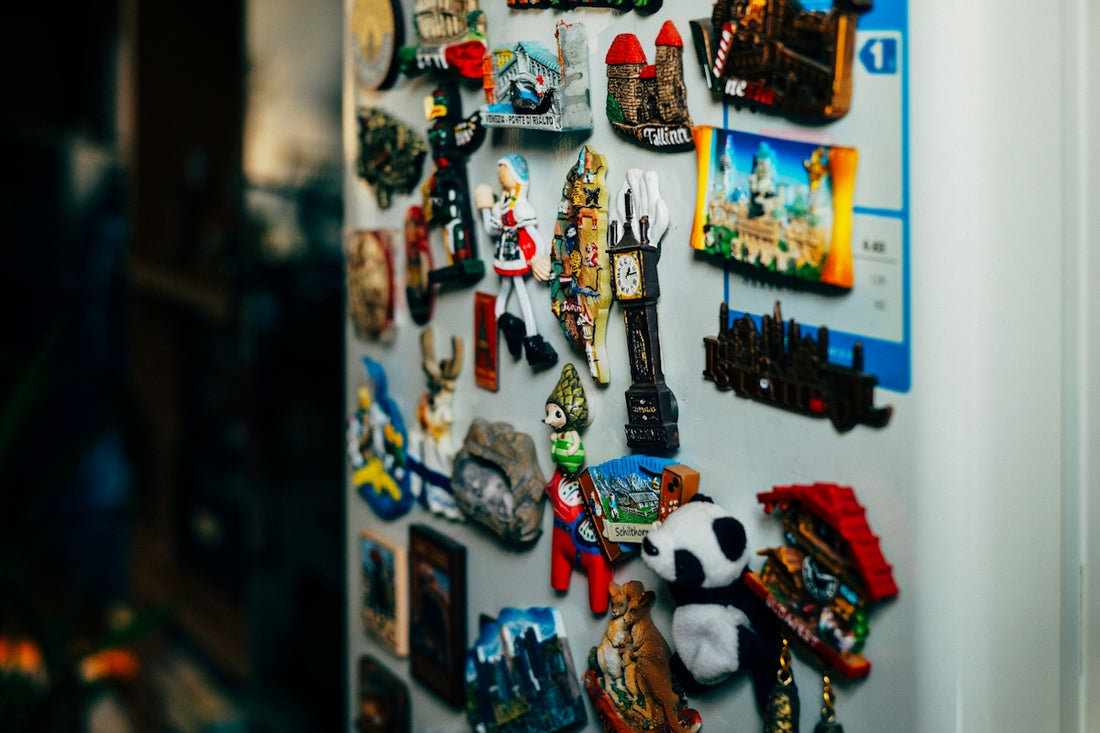 a wall full of various items