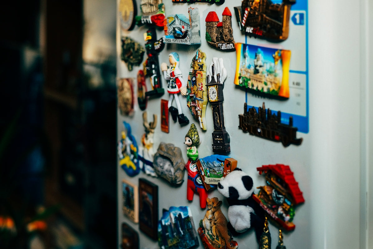 a wall full of various items