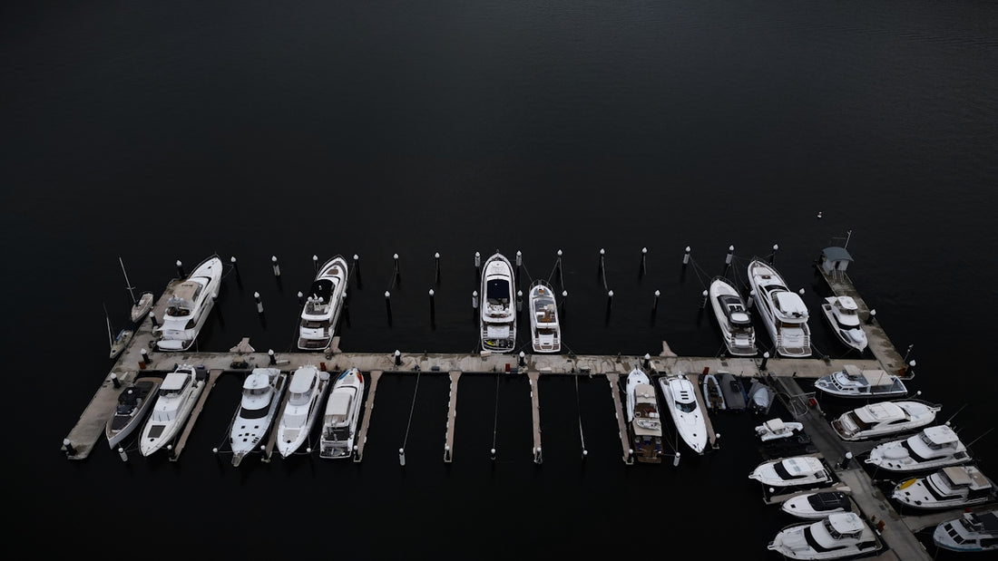 a bunch of boats that are sitting in the water