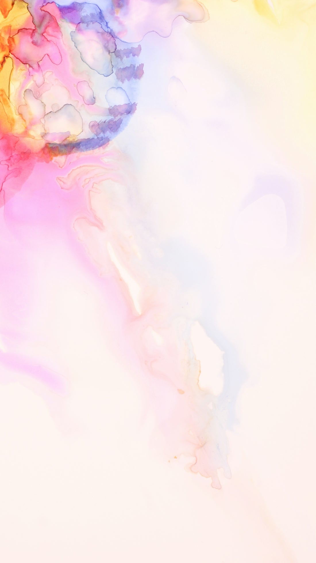 an abstract painting of a flower on a white background