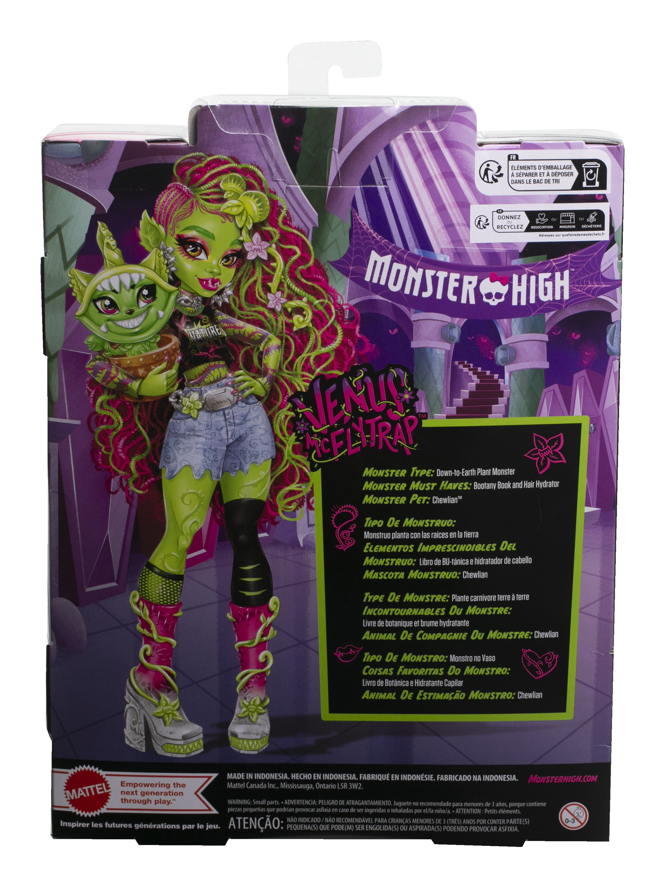 Monster High Venus McFlytrap Docka med Chewlian
