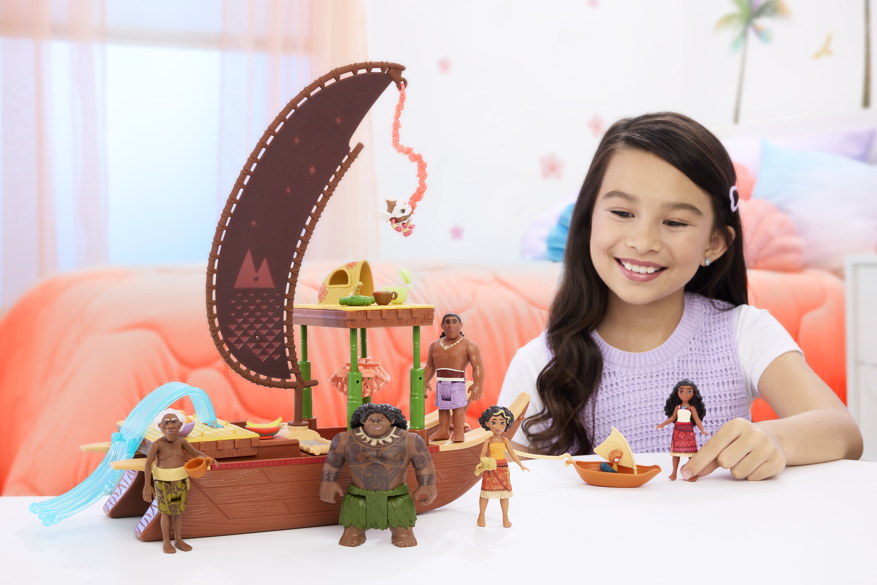 Disney Vaiana 2 Vaiana's Adventure Canoe Playset