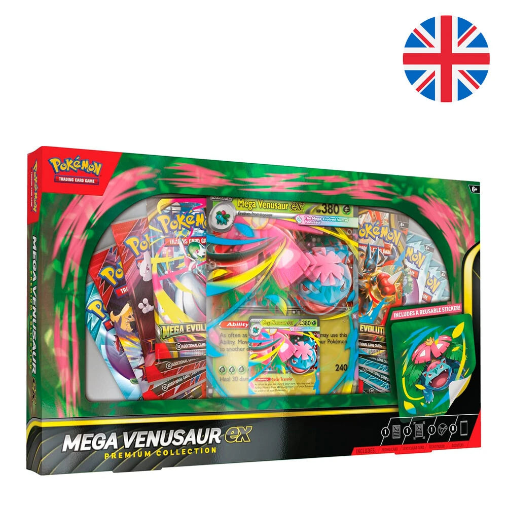 Engelsk Pokémon Premium Mega-Venusaur samlarkortspel case