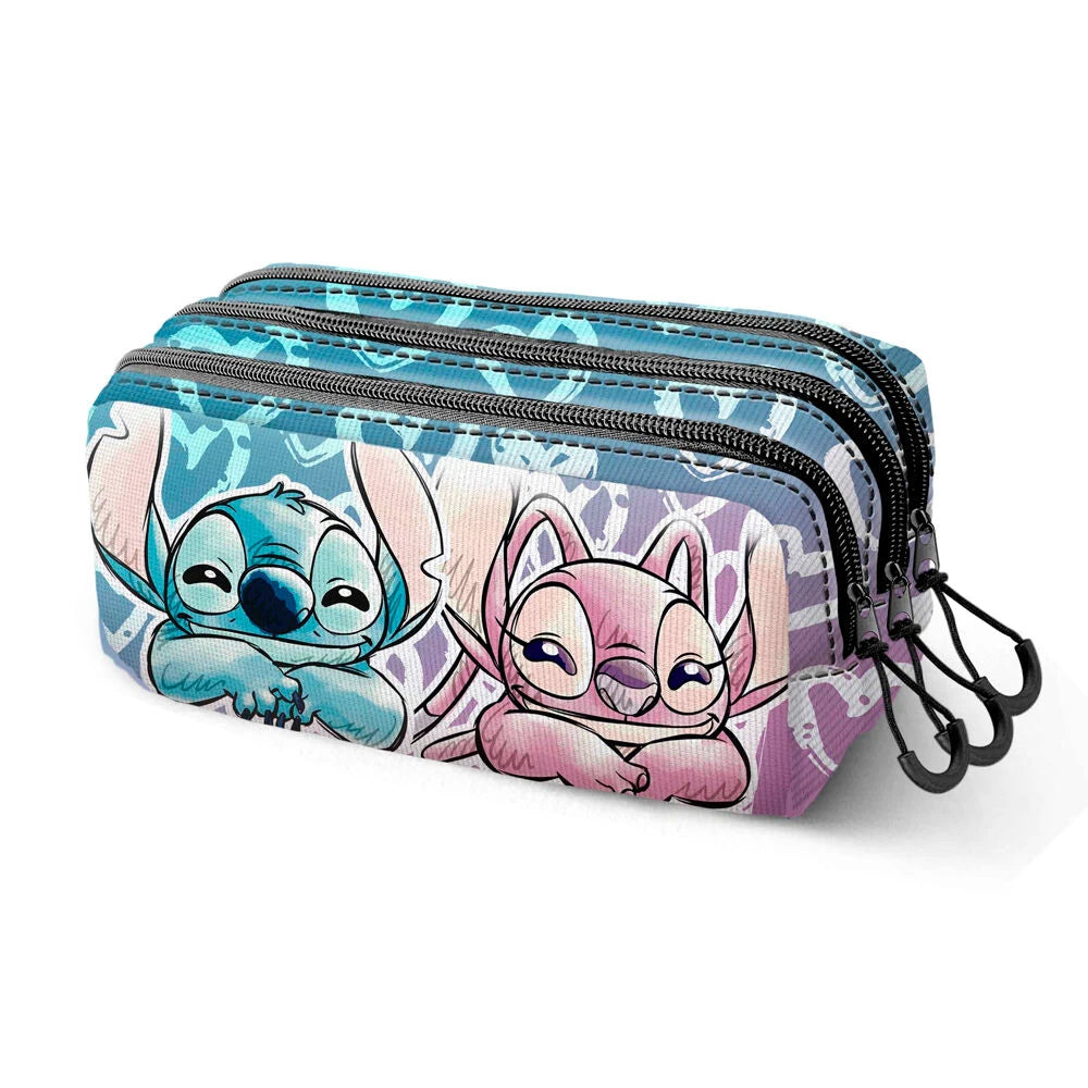 Disney Stitch & Angel tredelade pennfodral