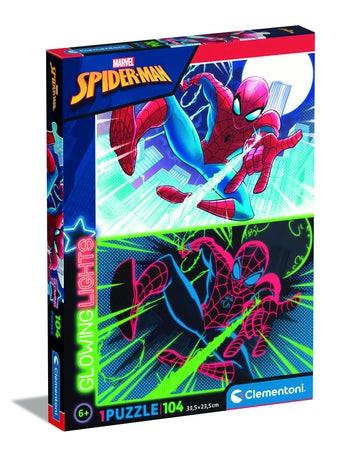 Marvel Spiderman glowing Pussel 104pcs