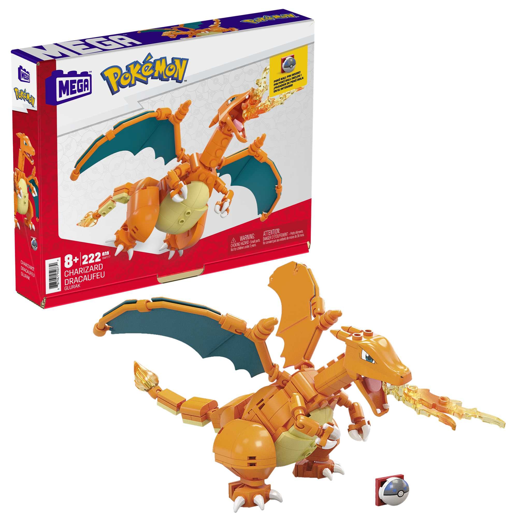 MEGA Pokémon GWY77 Byggleksak - Charizard Byggsats