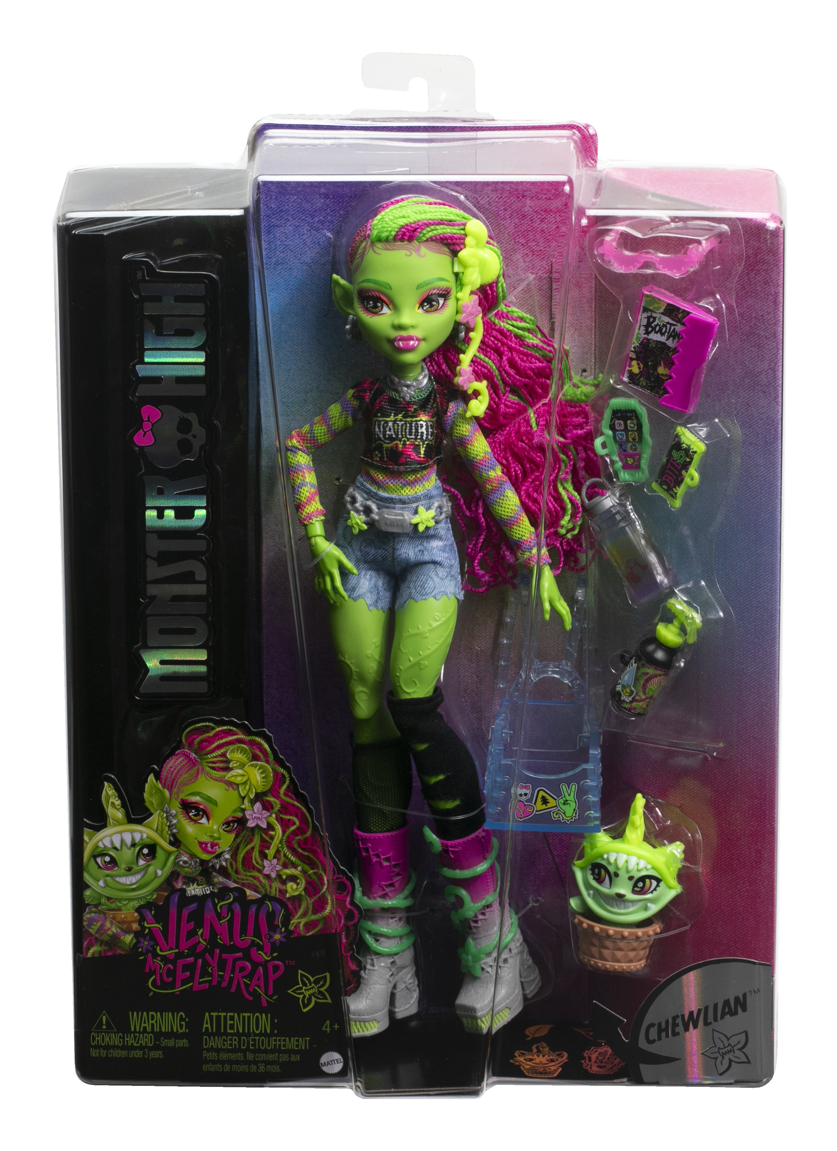 Monster High Venus McFlytrap Docka med Chewlian