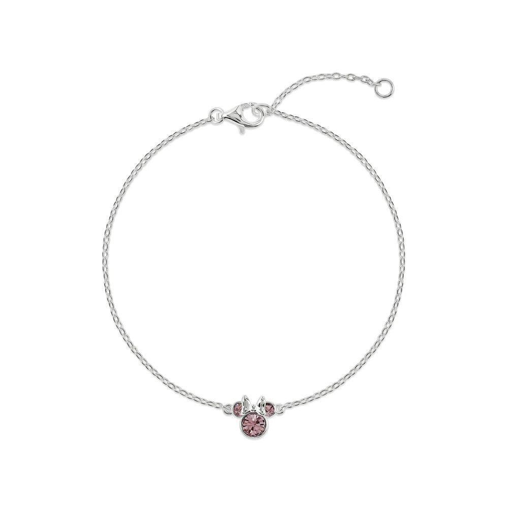 Disney Minnie Februari sterling silver armband