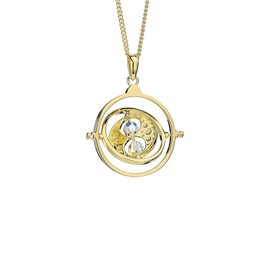 Harry Potter Time Turner halsband i sterling silver med guldplätering