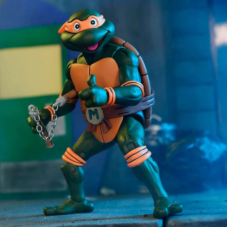 Teenage Mutant Ninja Turtles Tecknad Filmen Ultimate Michelangelo VHS-figur 18cm