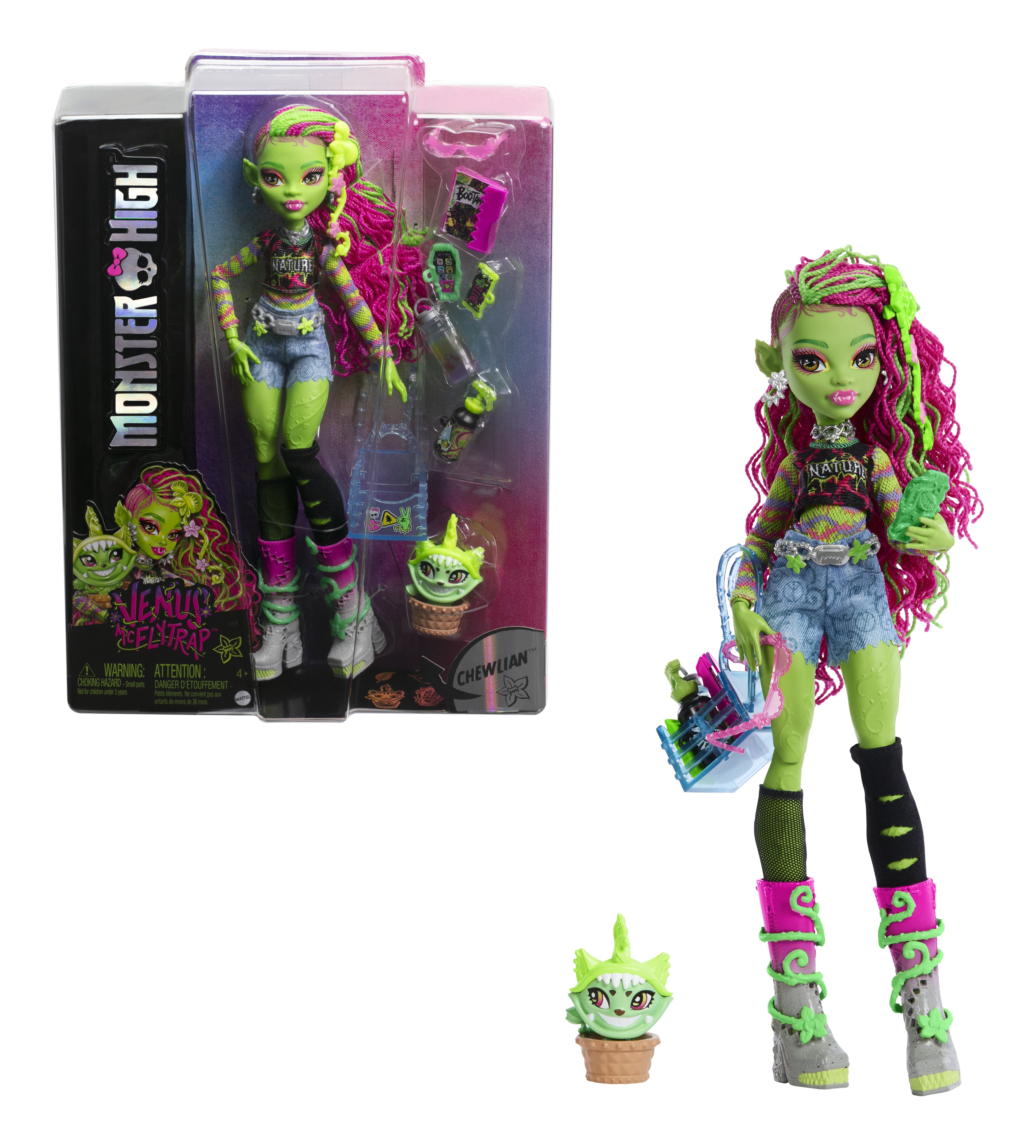 Monster High Venus McFlytrap Docka med Chewlian