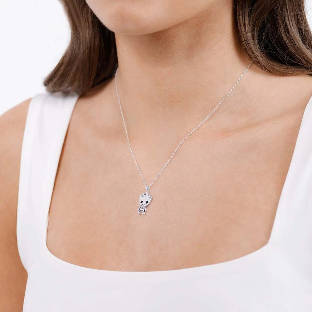 Marvel Guardians of the Galaxy Groot sterlingsilverhalsband