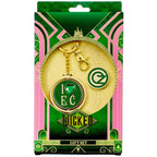 Wicked Jag älskar Emerald City Oz Logotyp Nyckelring & pin badge presentset