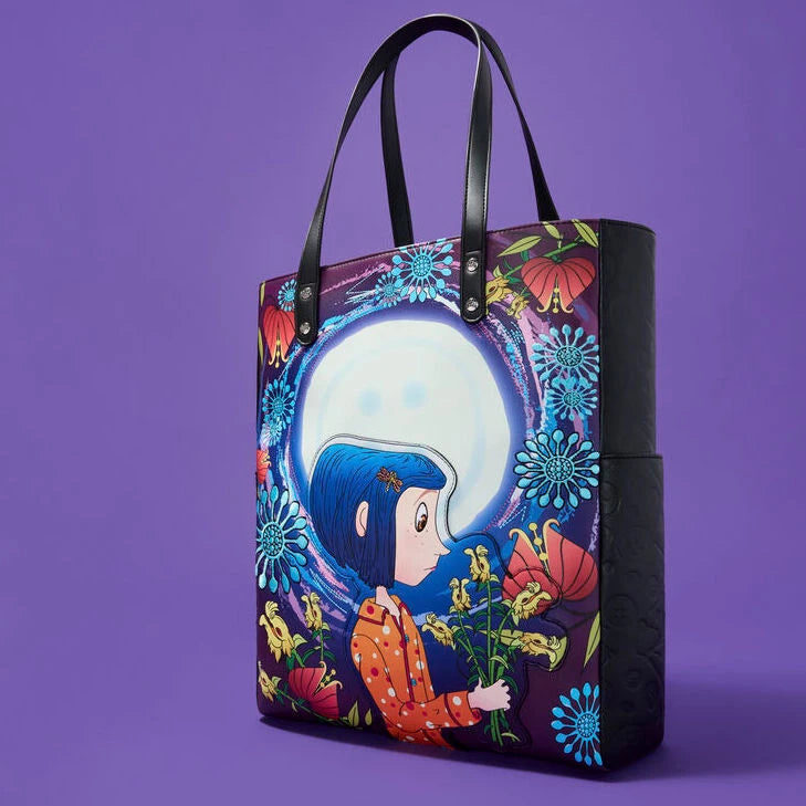 Loungefly Coraline Worlds Laika shoppingväska