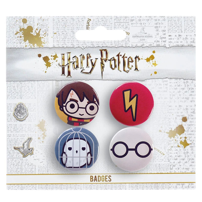 Harry Potter set 4 blandade nålbadges