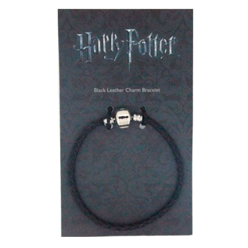 Harry Potter svart läder charmarmband Storlek 18 CM