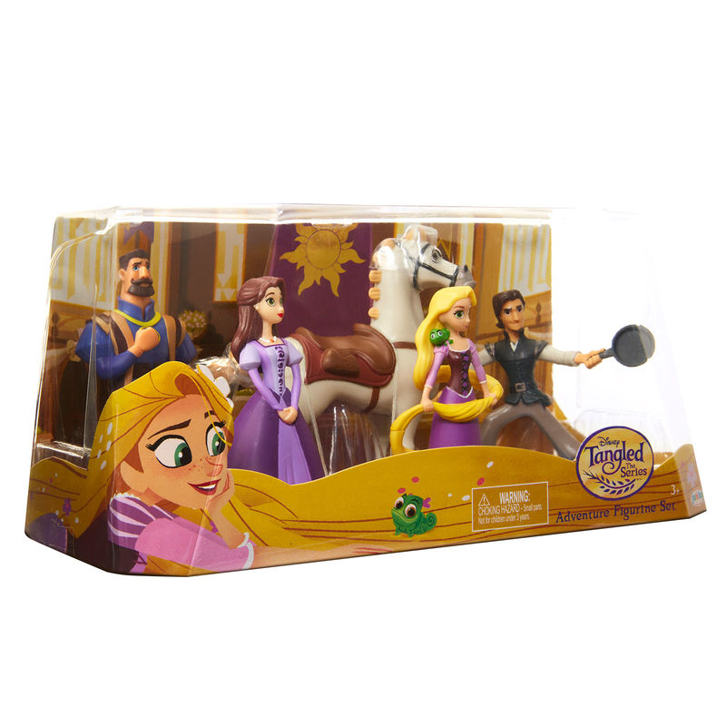 Set of 5 figures with the main characters of the Disney Channel series 'Tangled'. Enjoy Rapunzel