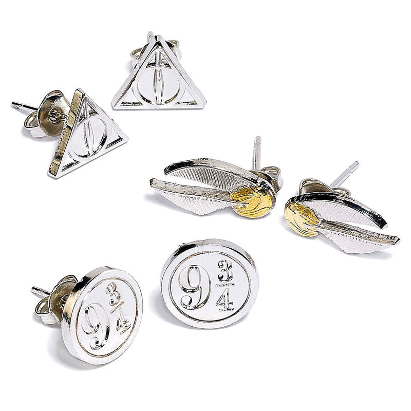 Harry Potter Deathly Hallows Golden Snitch Plattformörhängen Set
