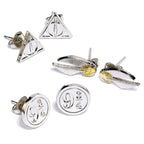 Harry Potter Deathly Hallows Golden Snitch Plattformörhängen Set