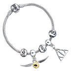 Harry Potter Dödsreliker Snitch 3 Spellbeads Silver Charm Armband