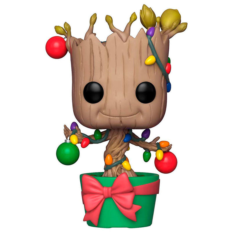 POP Figur Marvel Holiday Groot med Ljus & Dekorationer