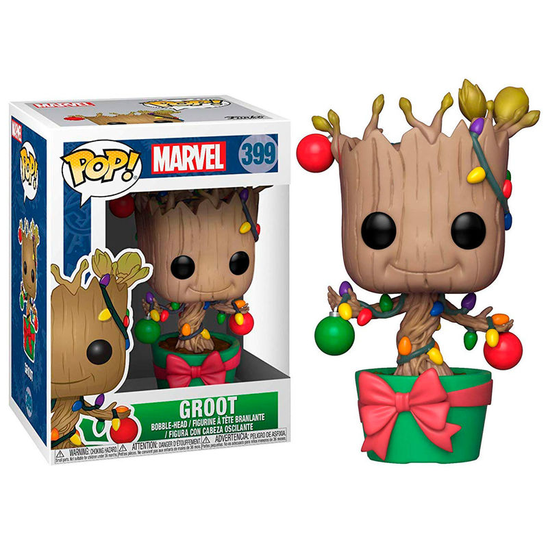 POP Figur Marvel Holiday Groot med Ljus & Dekorationer
