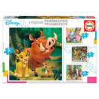 Disney Djur Pussel - Dumbo, Bambi, Lejonkungen & Dschungelboken 12-16-20-25 bitar