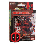 Deck of cards Marvel Deadpool in metallic box with comic shape.