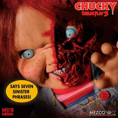 Chucky Child's Play 3 Pizza Face Talande Figur 38cm