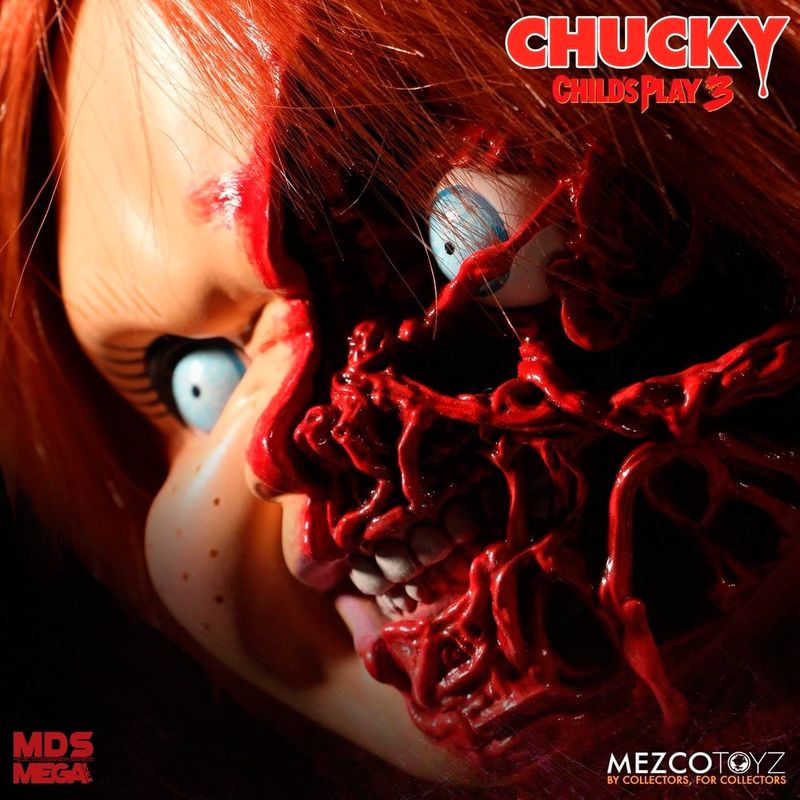 Chucky Child's Play 3 Pizza Face Talande Figur 38cm