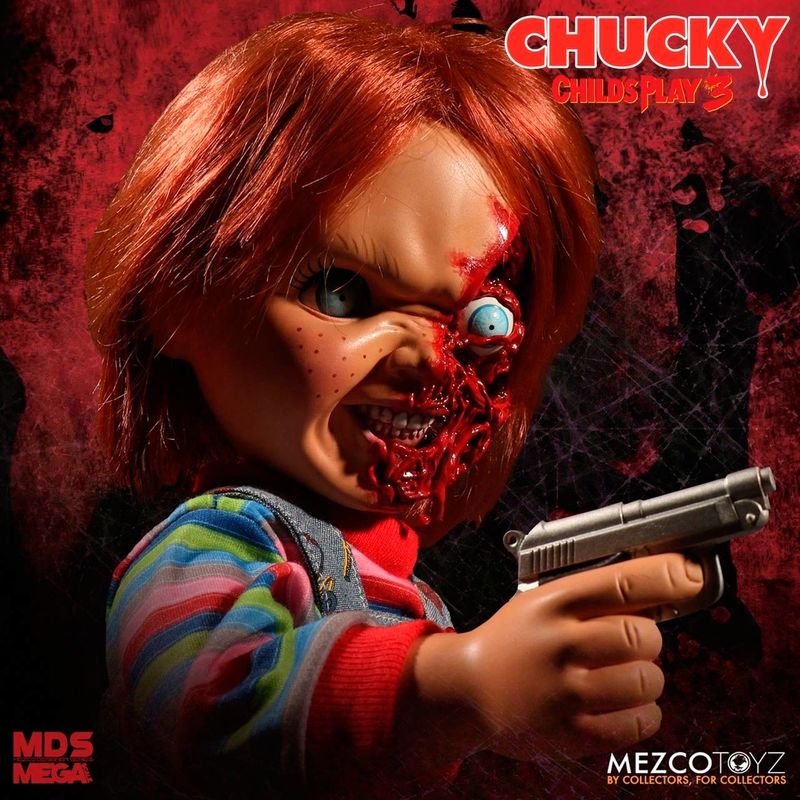 Chucky Child's Play 3 Pizza Face Talande Figur 38cm