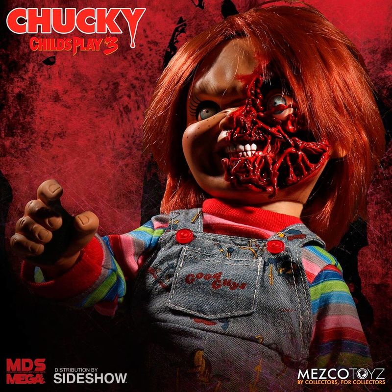 Chucky Child's Play 3 Pizza Face Talande Figur 38cm