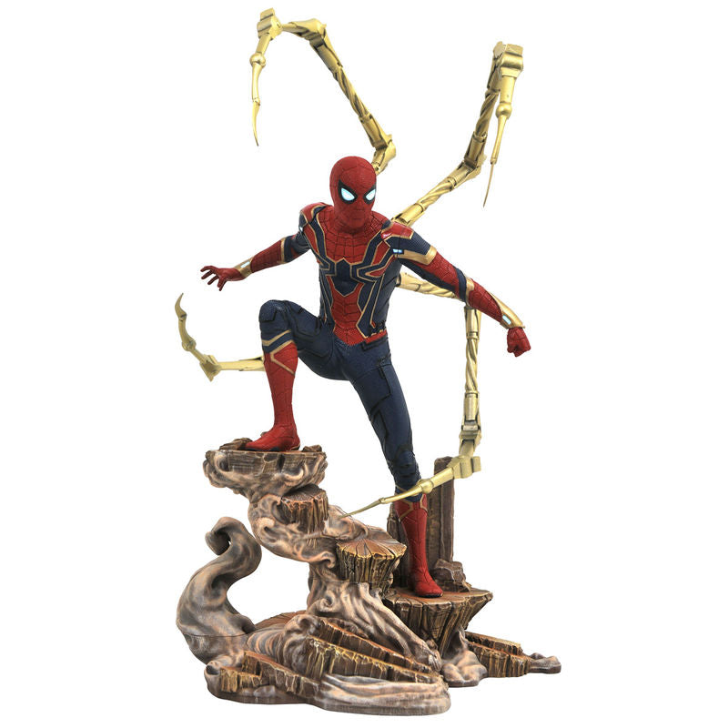 Marvel Avengers Infinity War Iron Spiderman Diorama Figur 23cm