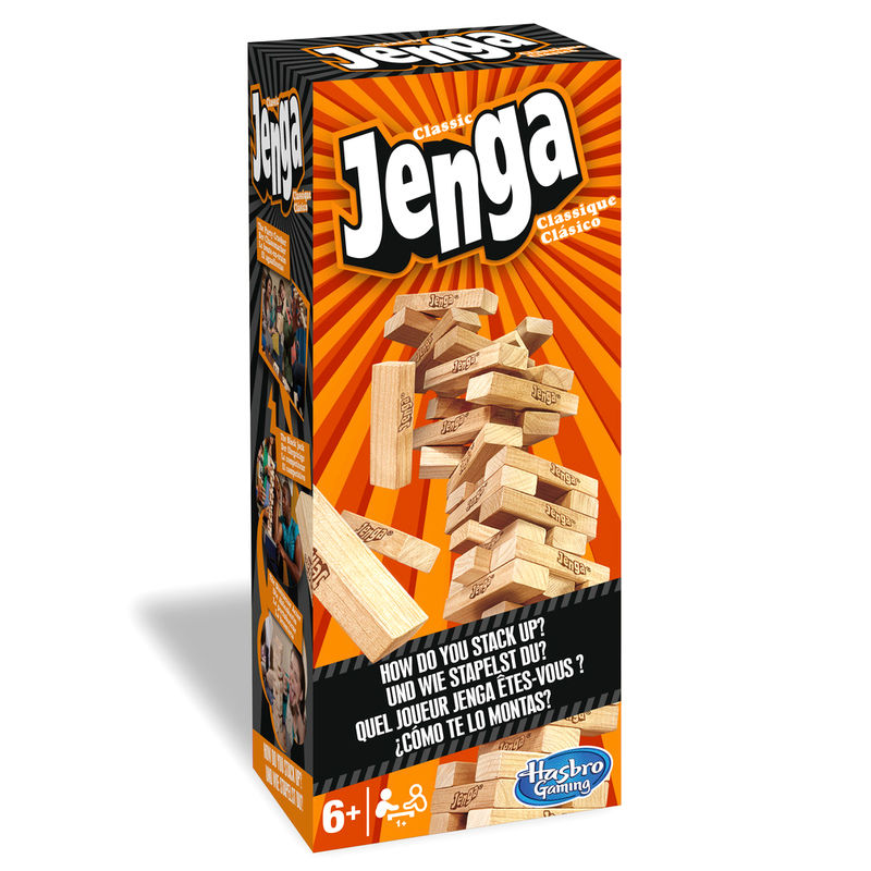 Hasbro Gaming Jenga Finmotorik - Klassiskt Spelet med Träklossar