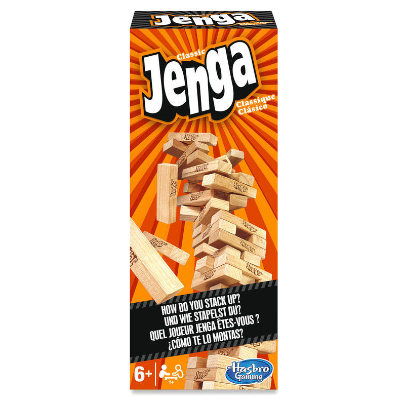 Hasbro Gaming Jenga Finmotorik - Klassiskt Spelet med Träklossar