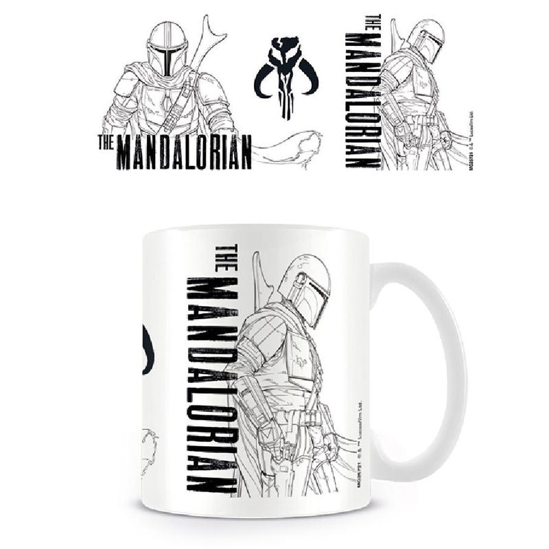 Star Wars The Mandalorian Line Art Mug