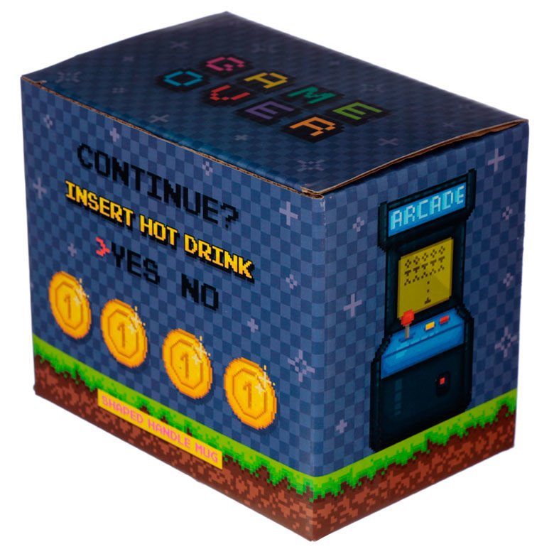 Game Over Joystick Pixel Formad Handtag Mugg