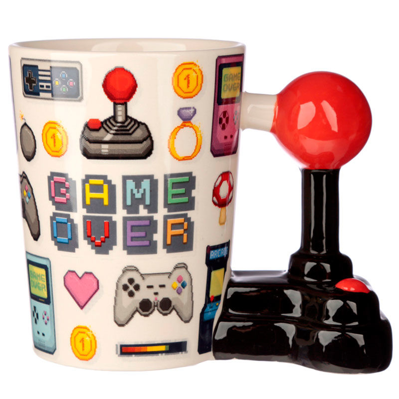 Game Over Joystick Pixel Formad Handtag Mugg